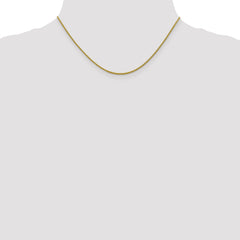 10K Yellow Gold Polished Wheat Chain Necklace with Lobster Clasp Unisex