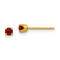 Inverness 24k Plated January Red Crystal Birthstone Earrings