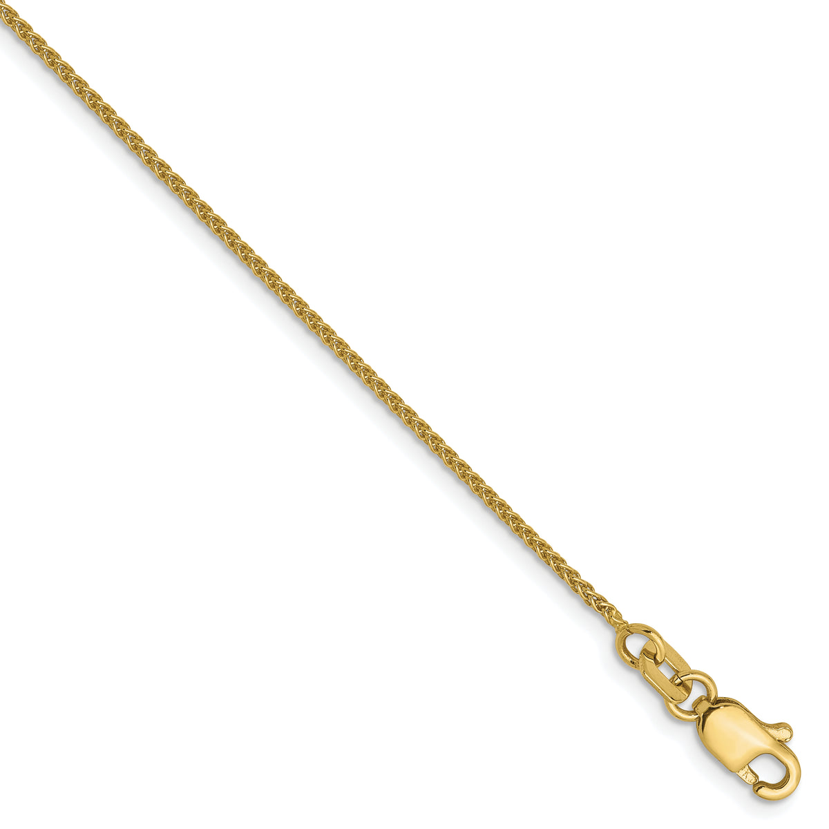 10K 1mm Wheat Chain Anklet