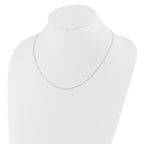 Adjustable Baby Box Chain in 10K White Gold