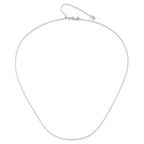 Adjustable Baby Box Chain in 10K White Gold