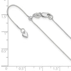 Adjustable Baby Box Chain in 10K White Gold