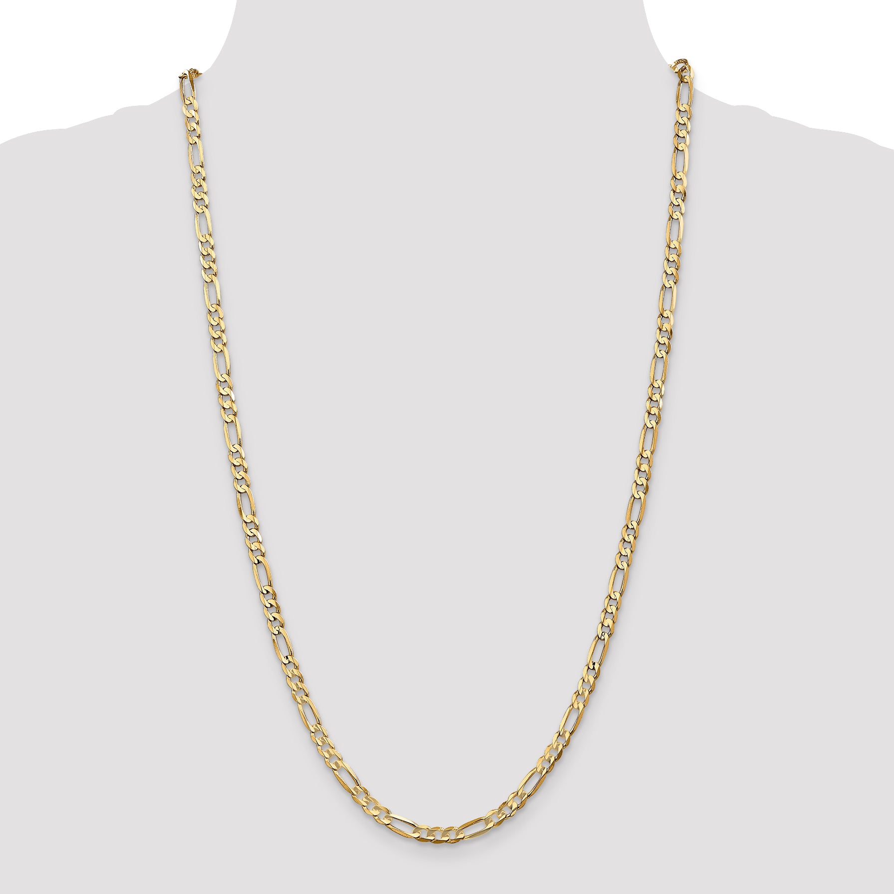 10K 4.5mm Concave Figaro Chain