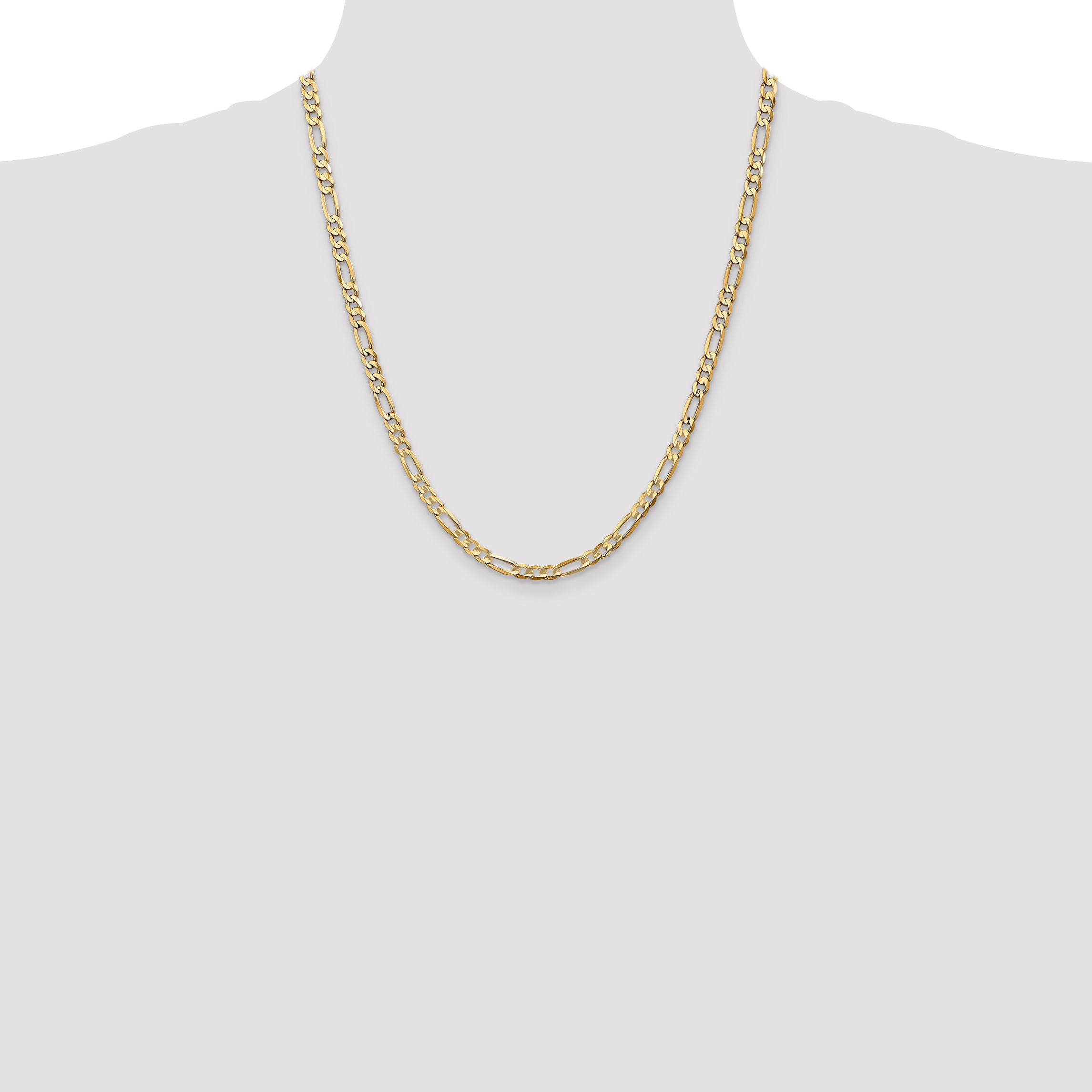 10K 4.5mm Concave Figaro Chain