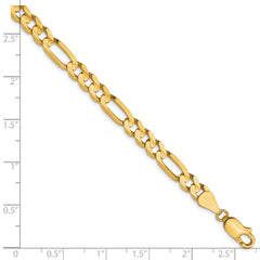 10K 5.25mm Concave Figaro Chain - 7
