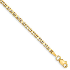 10K 2.4mm Flat Anchor Chain Anklet