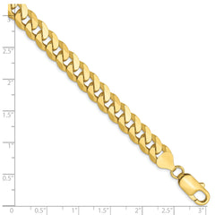 10K 8mm Flat Beveled Curb Chain