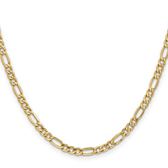 10K 4.75mm Semi-Solid Figaro Chain
