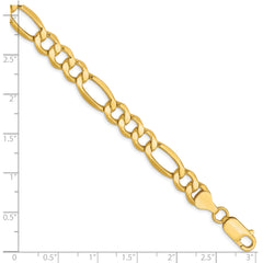 10K 7.3mm Semi-Solid Figaro Chain
