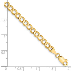 10K 4.3mm Semi-Solid Curb Chain - 7