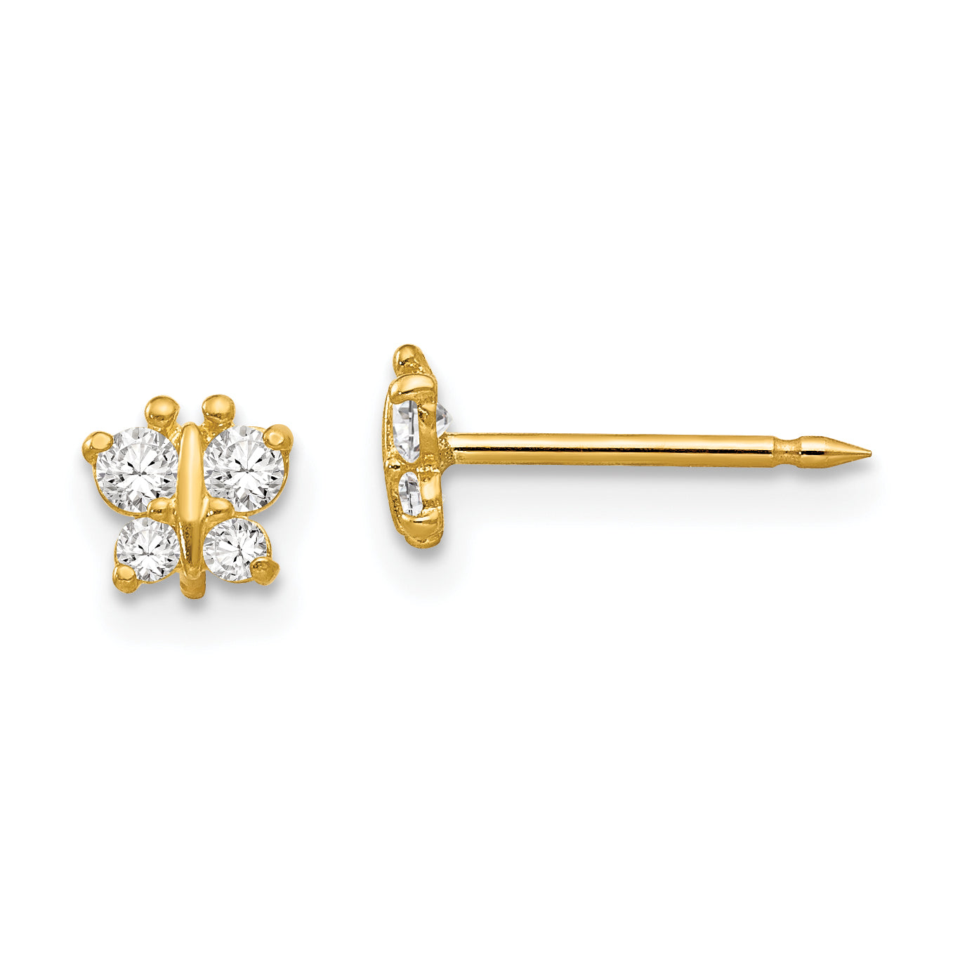 Inverness 14k Butterfly CZ Earrings Main image