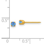 Inverness 24K Gold Plated Blue Crystal Birthstone Earrings  Elegant September Studs