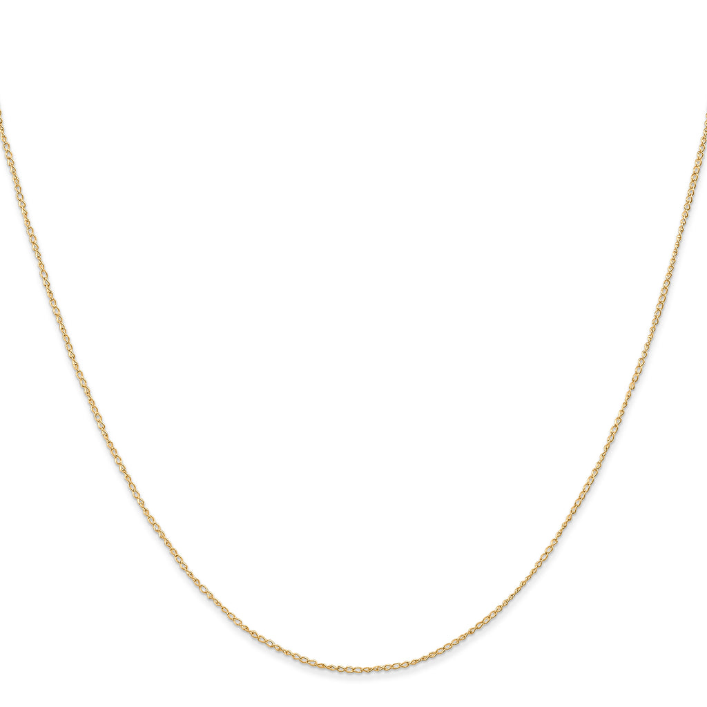 Curb Chain Necklace in 14K Yellow Gold, 0.5mm
