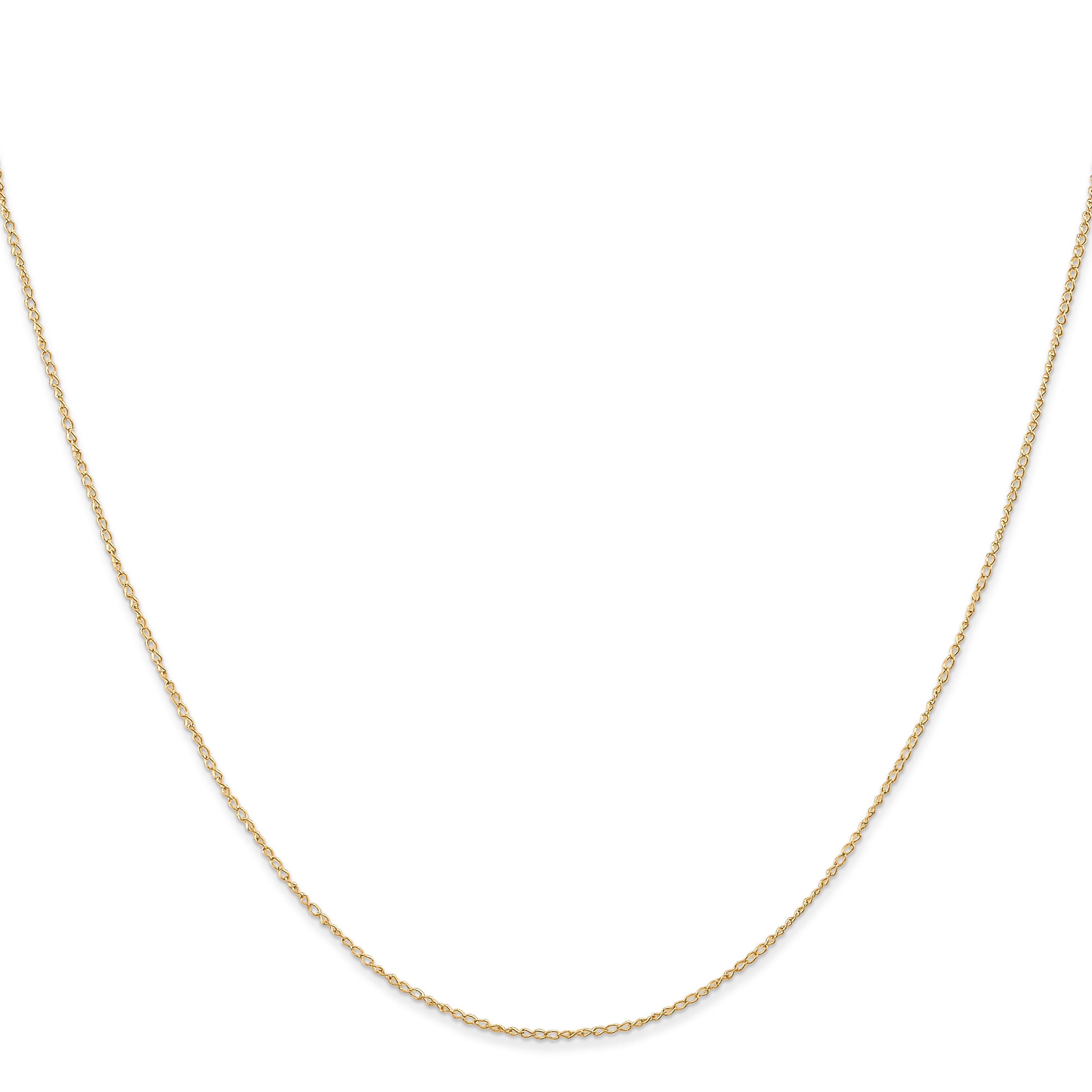 Curb Chain Necklace in 14K Yellow Gold, 0.5mm