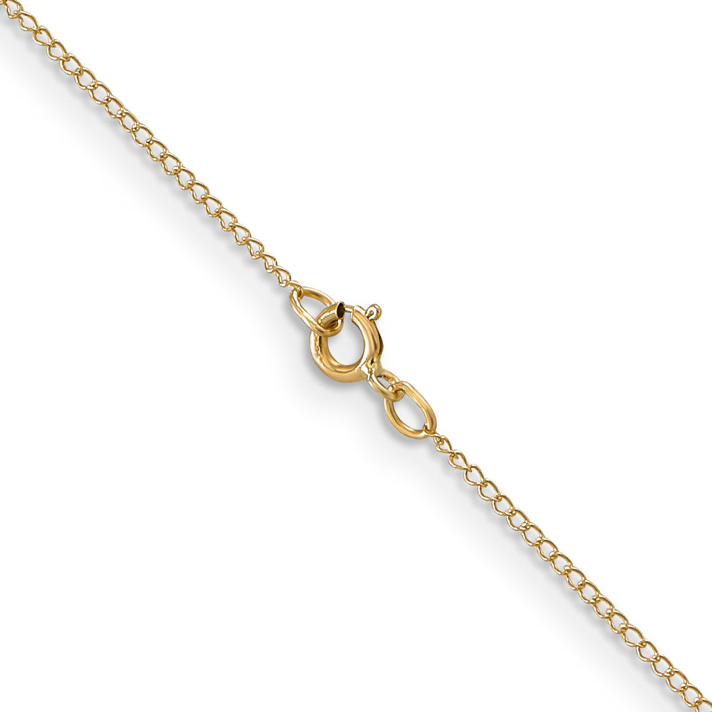 Curb Chain Necklace in 14K Yellow Gold, 0.5mm