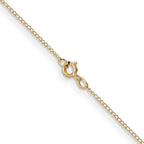 Curb Chain Necklace in 14K Yellow Gold, 0.5mm