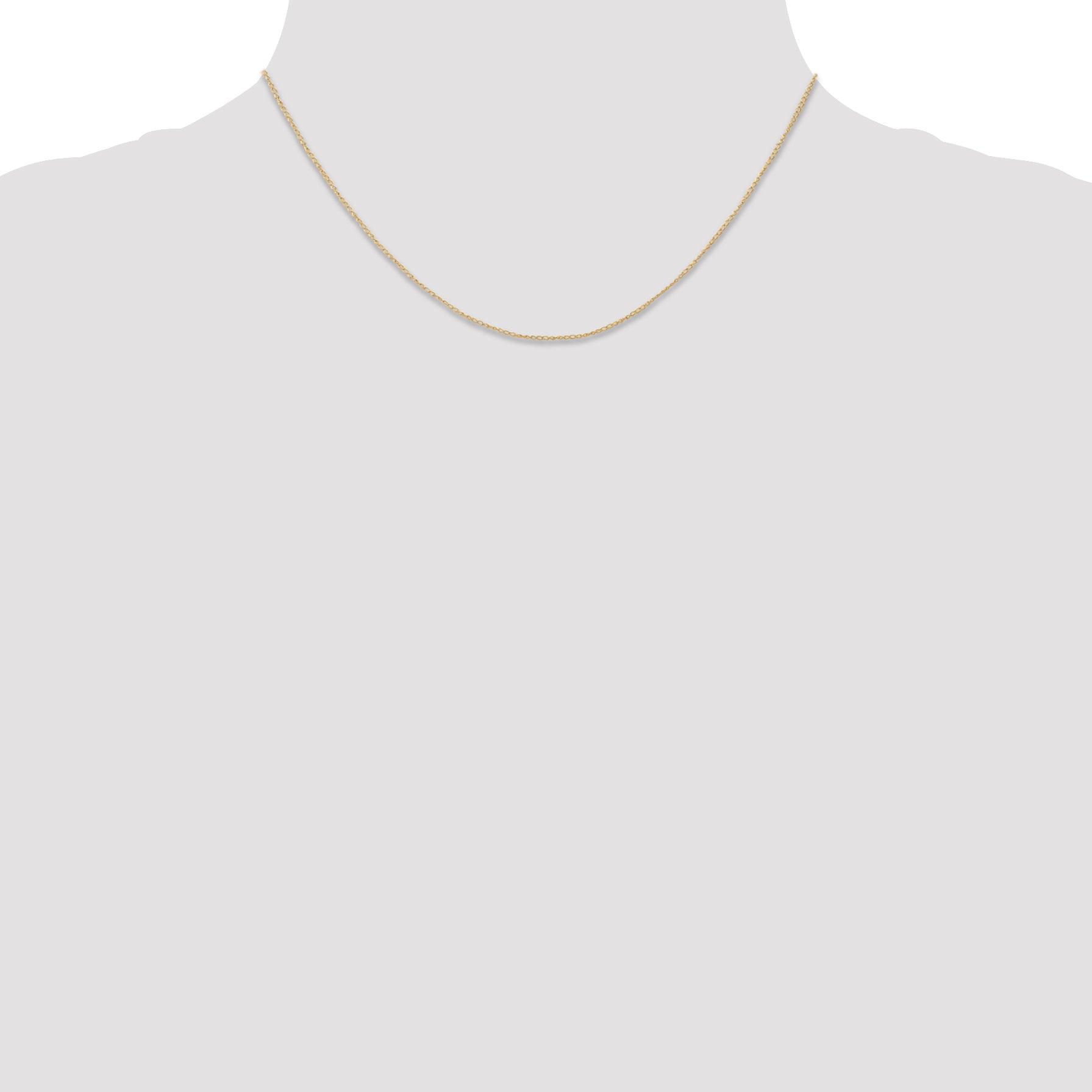 Curb Chain Necklace in 14K Yellow Gold, 0.5mm