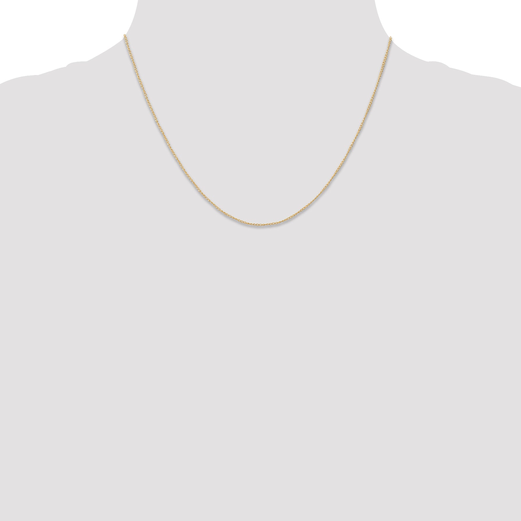 Curb Chain Necklace in 14K Yellow Gold, 0.5mm