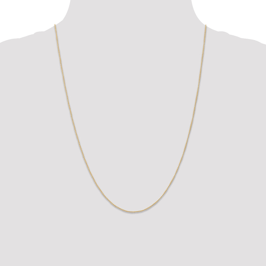 Curb Chain Necklace in 14K Yellow Gold, 0.5mm