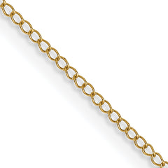 14K 24 inch Carded .5mm Curb with Spring Ring Clasp Chain