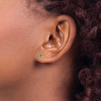 Inverness 24K Gold Plated December Blue Crystal Birthstone Stud Earrings for Women