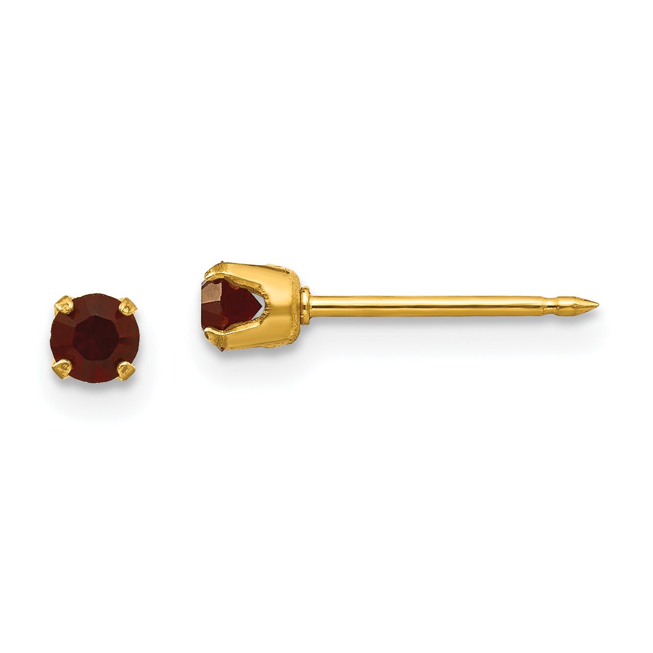 Inverness 14k 3mm January Crystal Birthstone Post Earrings Main image