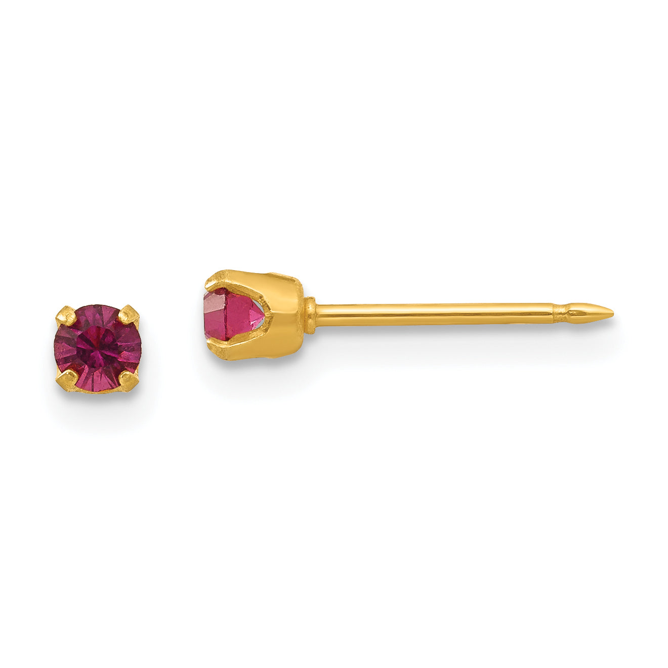 Inverness 14k 3mm February Crystal Birthstone Post Earrings