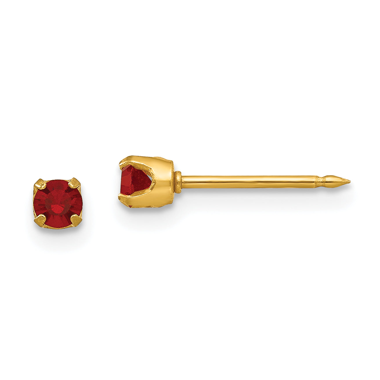 Inverness 14k 3mm July Crystal Birthstone Post Earrings Main image