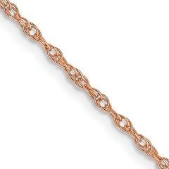 14K Rose Gold 24 inch Carded 1.15mm Cable Rope with Spring Ring Clasp Chain