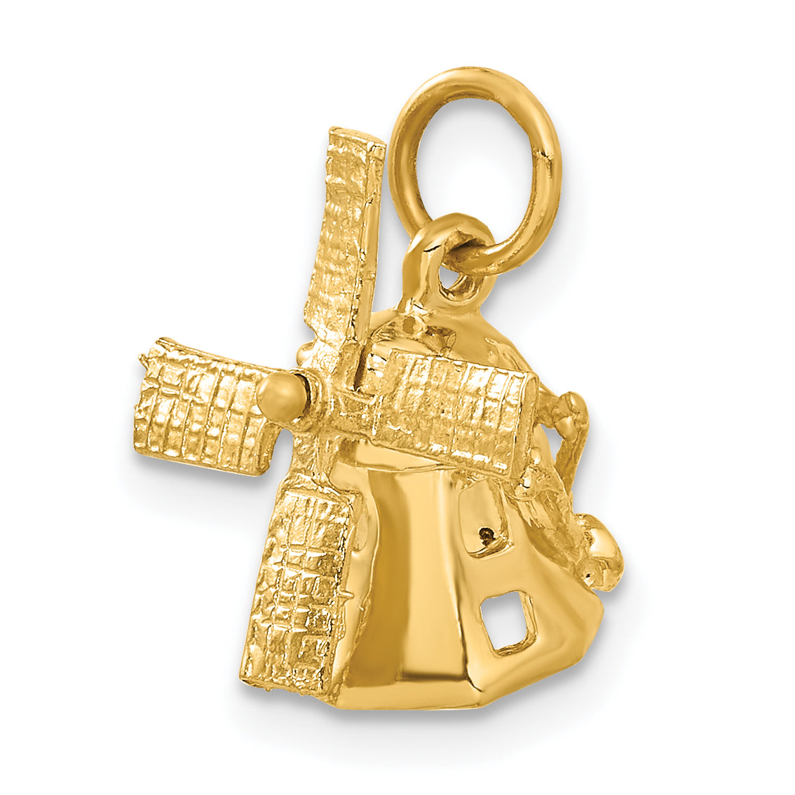 14K  3D Windmill Charm