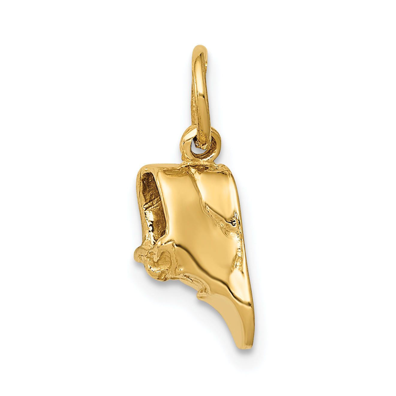 14k  3D Single Baby Shoe Charm Secondary image