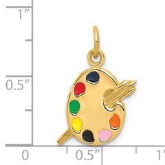 14k Enameled Artist Palette Charm