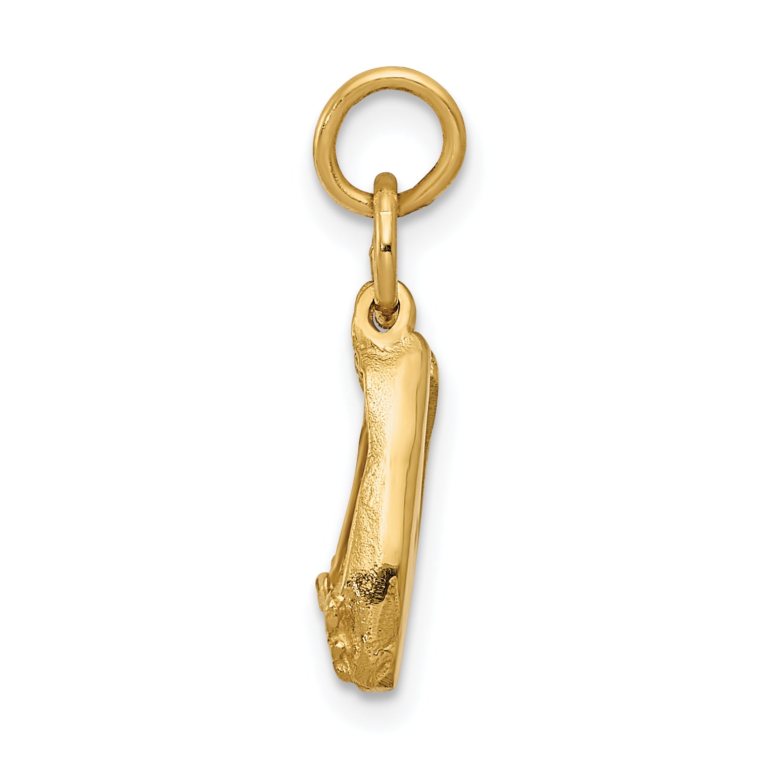 14K Gold 3D Ballet Slippers Charm with Polished Finish and Moveable Design Secondary image