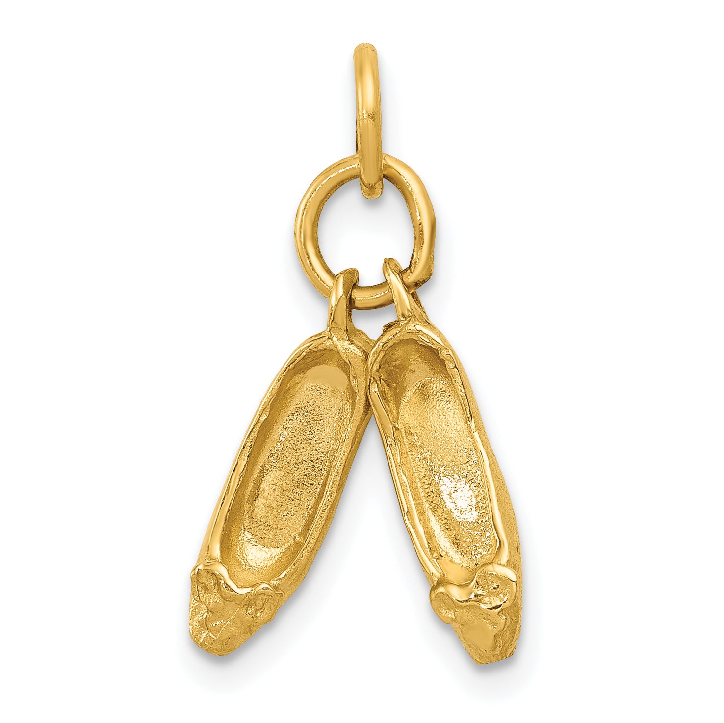 14K 3D Ballet Slippers Charm Main image