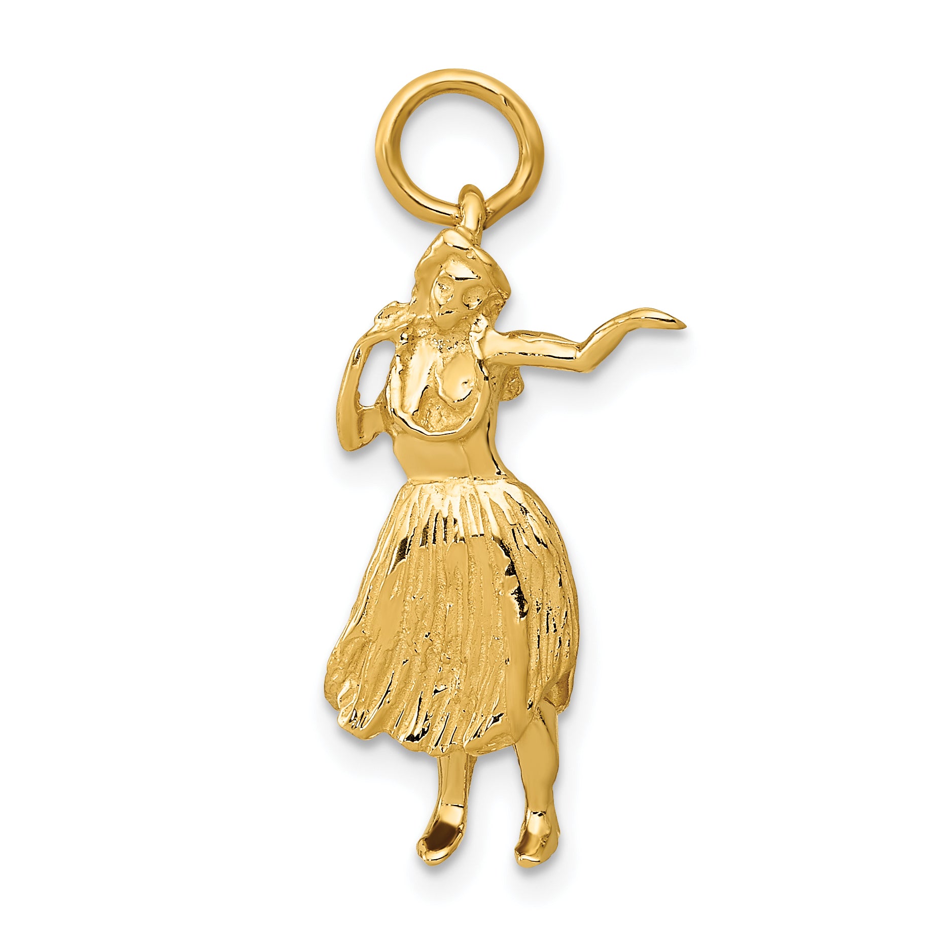 14k 3-D Hula Dancer Charm Main image