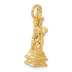 14K Gold 3D Statue of Liberty Charm with Polished Finish