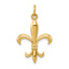 14k Hollow Fleur De Lis Charm
