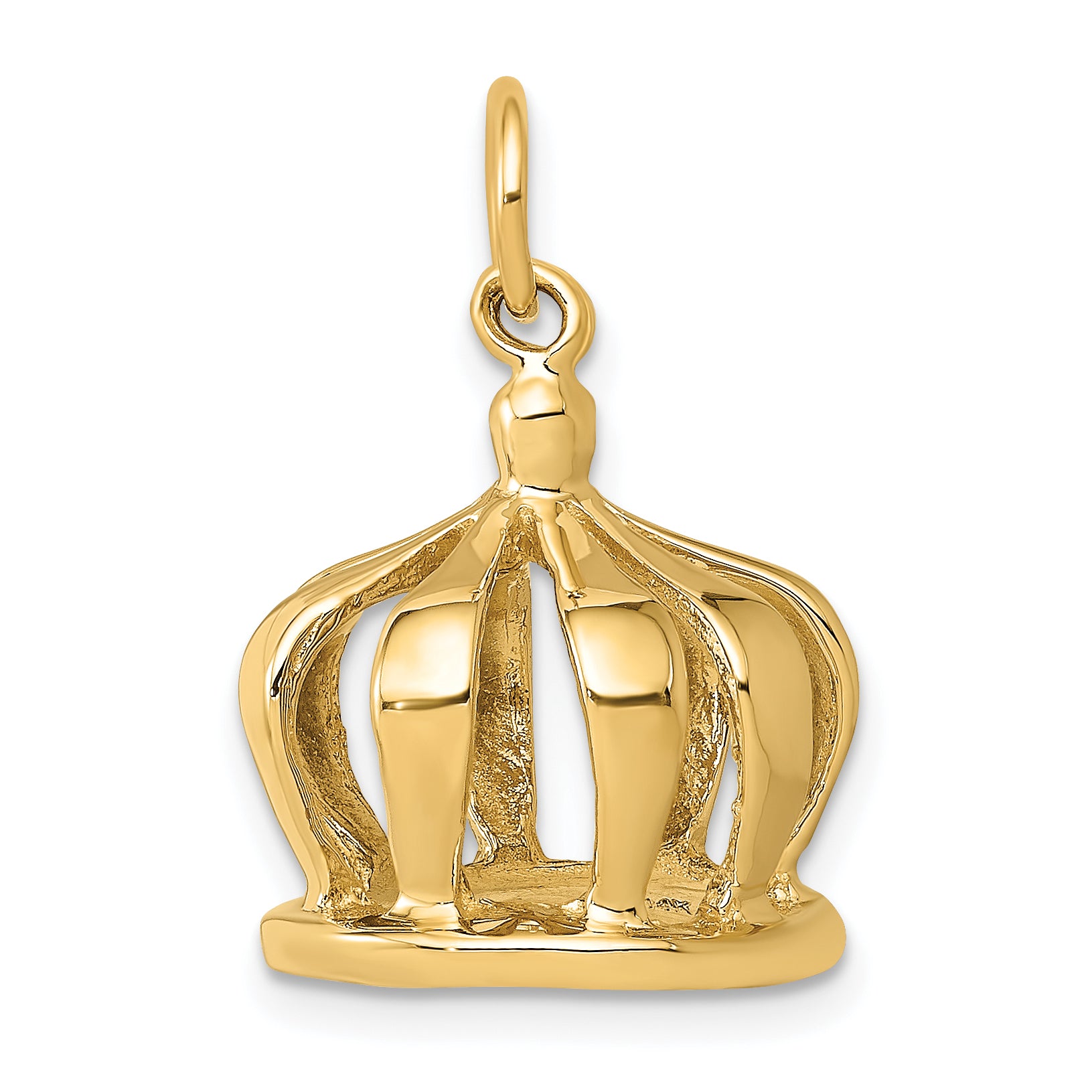 14k 3D Crown Charm Main image