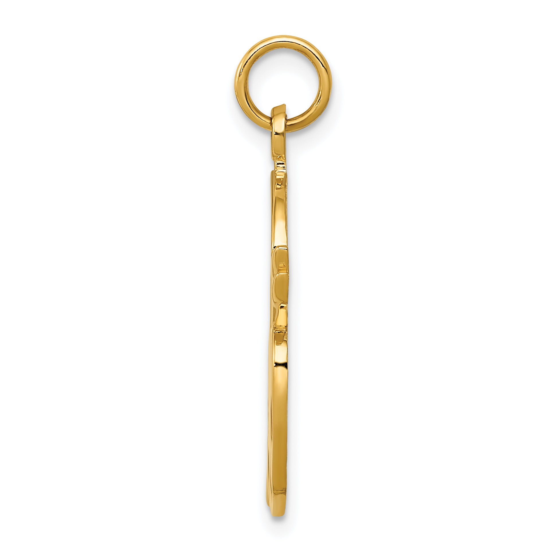 14K Gold Enameled Artist Palette Charm with Polished Finish