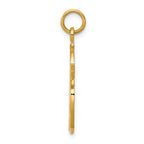 14K Gold Enameled Artist Palette Charm with Polished Finish