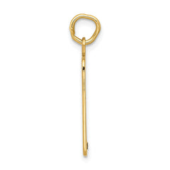 14K Gold Pink Enameled Engravable Birth Certificate Charm