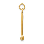 14K Gold 3D Hammer Charm with Polished Finish for Men  Elegant Themed Design