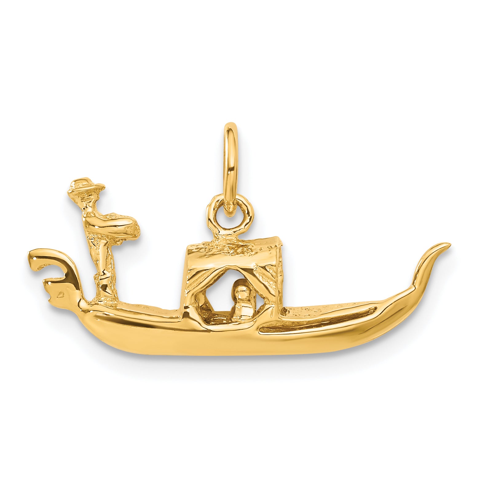 14K  3D Gondola Charm