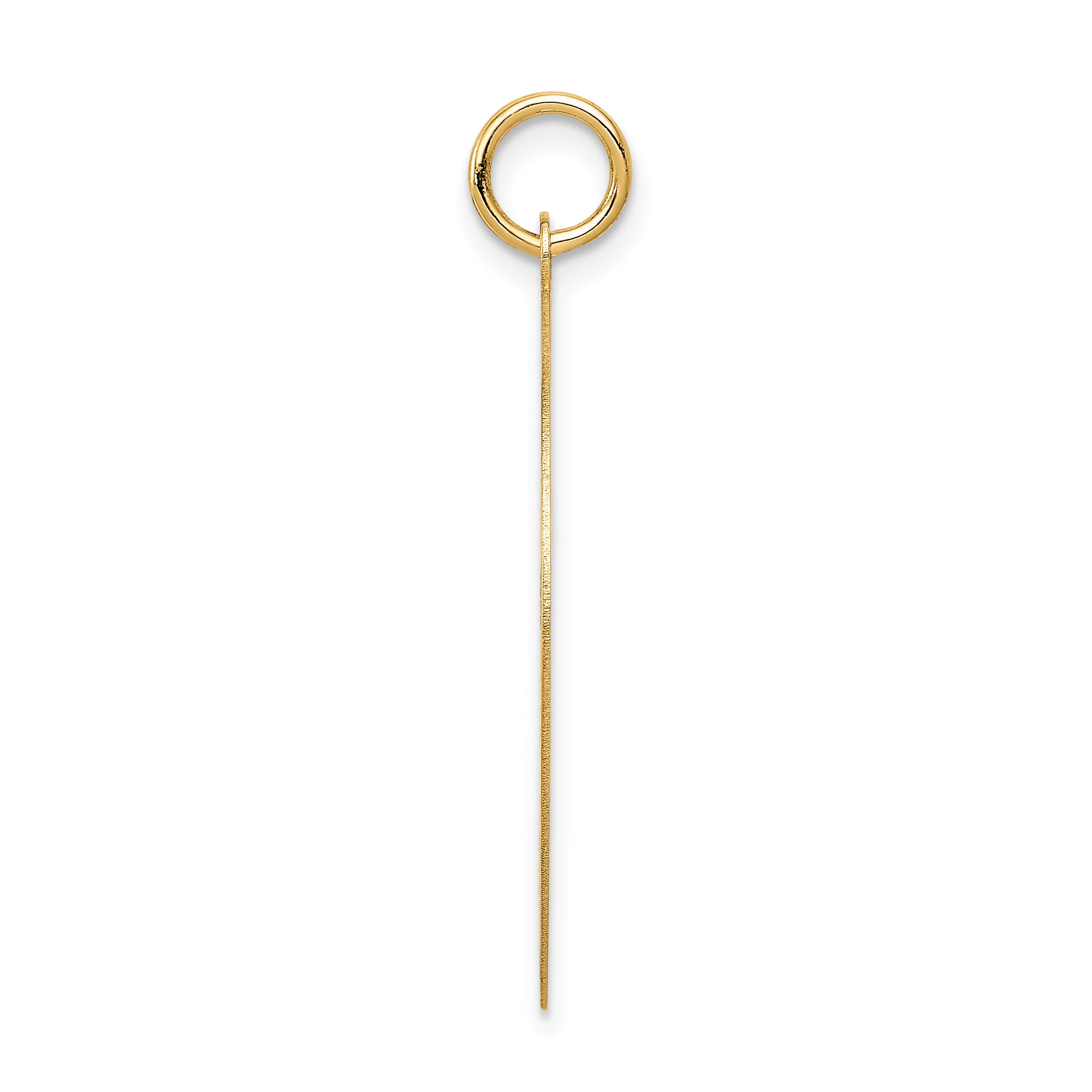 14K Gold Engravable Happy Anniversary Charm with Polished Laser Design Secondary image