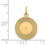 14k Record Album Charm