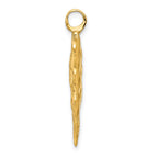 14K Gold 3D Arrow Head Charm for Men with Polished Finish