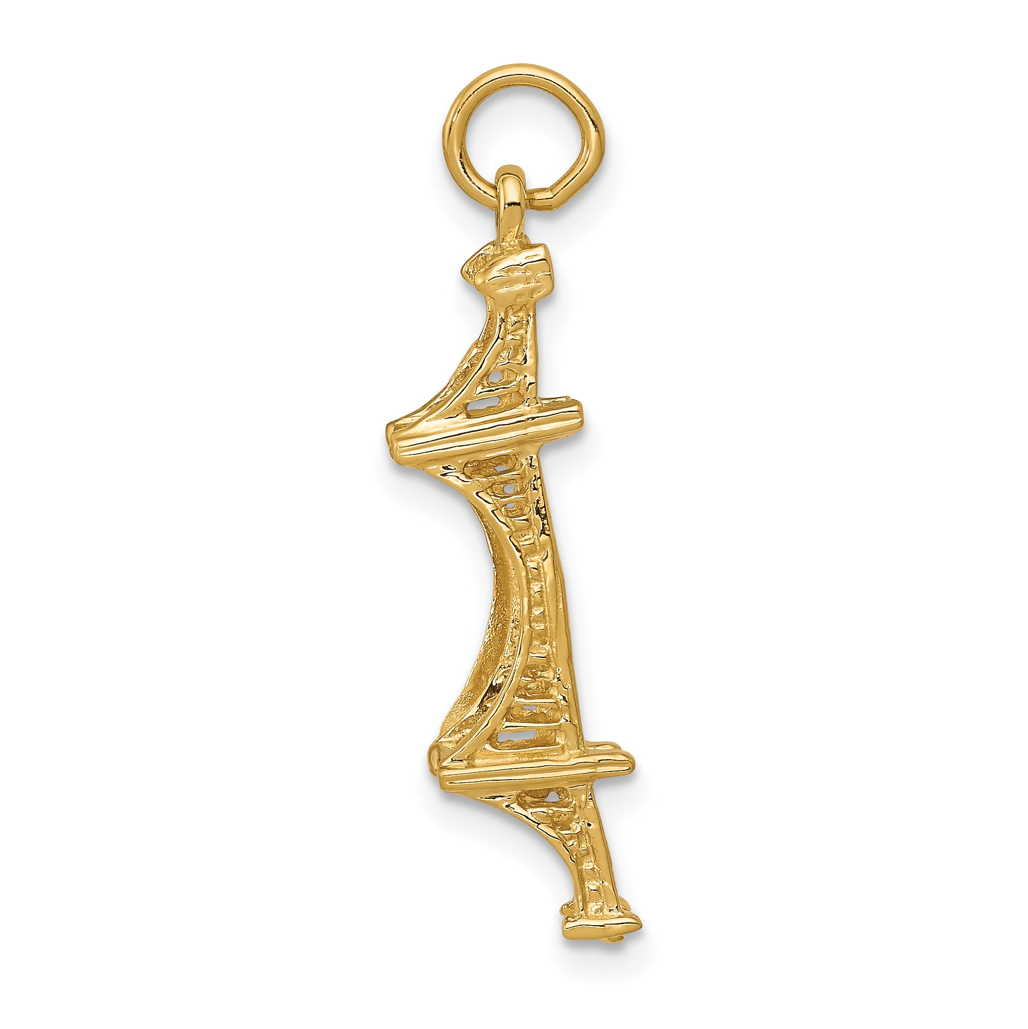 14k 3D Golden Gate Bridge Charm Main image