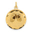14k Small Solid Engravable Baby Shoes on Disc Charm