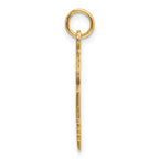 14K Gold Polished M.D. Caduceus Charm Pendant Elegant Design