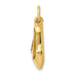 14K 3D Ballet Slippers Charm